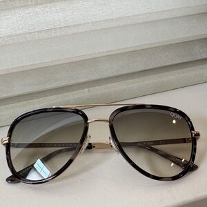 Quay Australia all in mini tortoise/gold Aviator Sunglasses